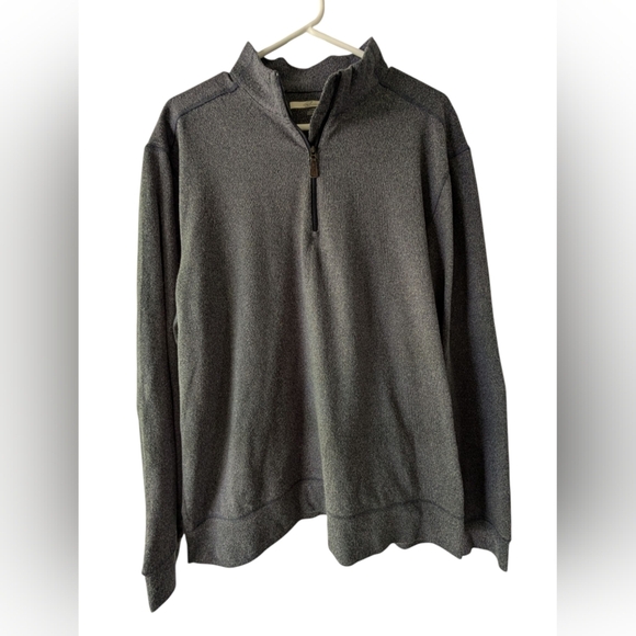 Greg Norman Collection Charcoal Quarter Zip Sweater - Picture 1 of 6